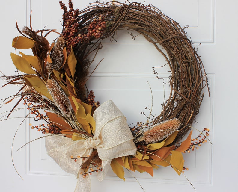 15 Superb Handmade Thanksgiving Wreath Designs You Should Hang
