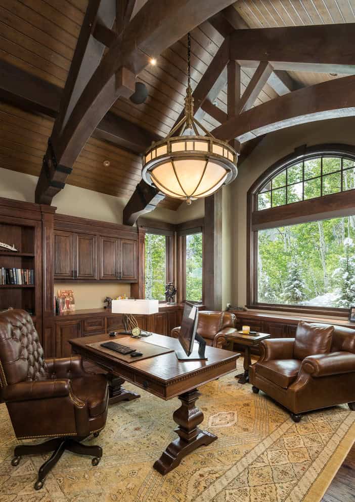 15 Cozy Rustic Home Office Designs You'd Love To Do Business In