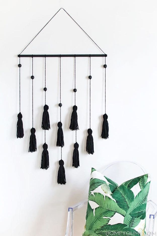11. DIY Modern Tassel Wall Hanging 11. DIY Modern Tassel Wall Hanging