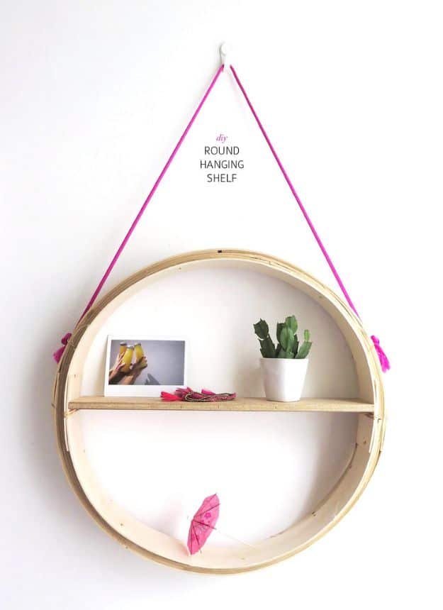 5. DIY Round Hanging Shelf 5. DIY Round Hanging Shelf
