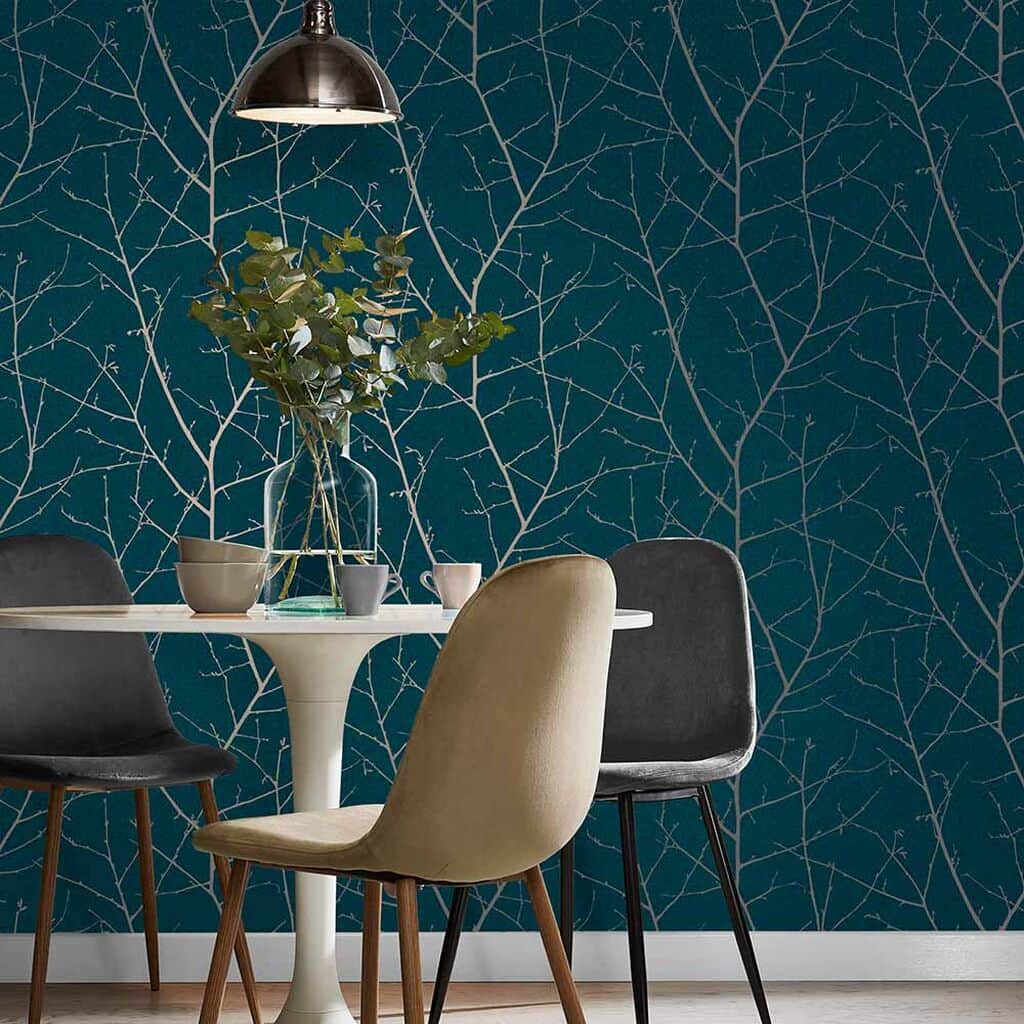 Natural elegance with the dining room wallpaper Natural elegance with the dining room wallpaper