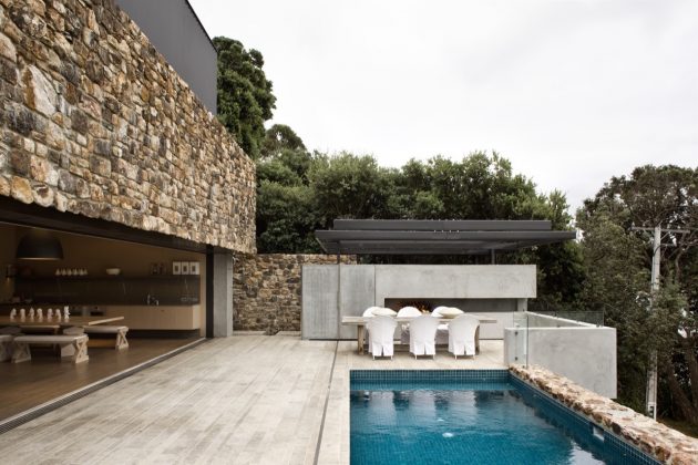 Local Rock House by Pattersons Associates Architects in New Zealand