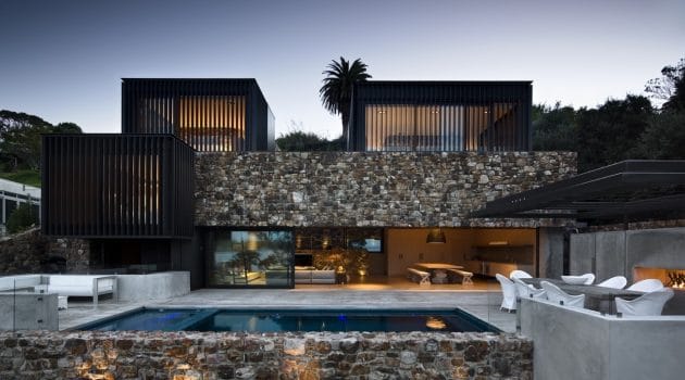 Local Rock House by Pattersons Associates Architects in New Zealand