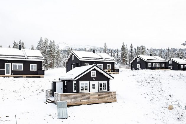 Beautiful Black Cabin In The Swedish Mountains