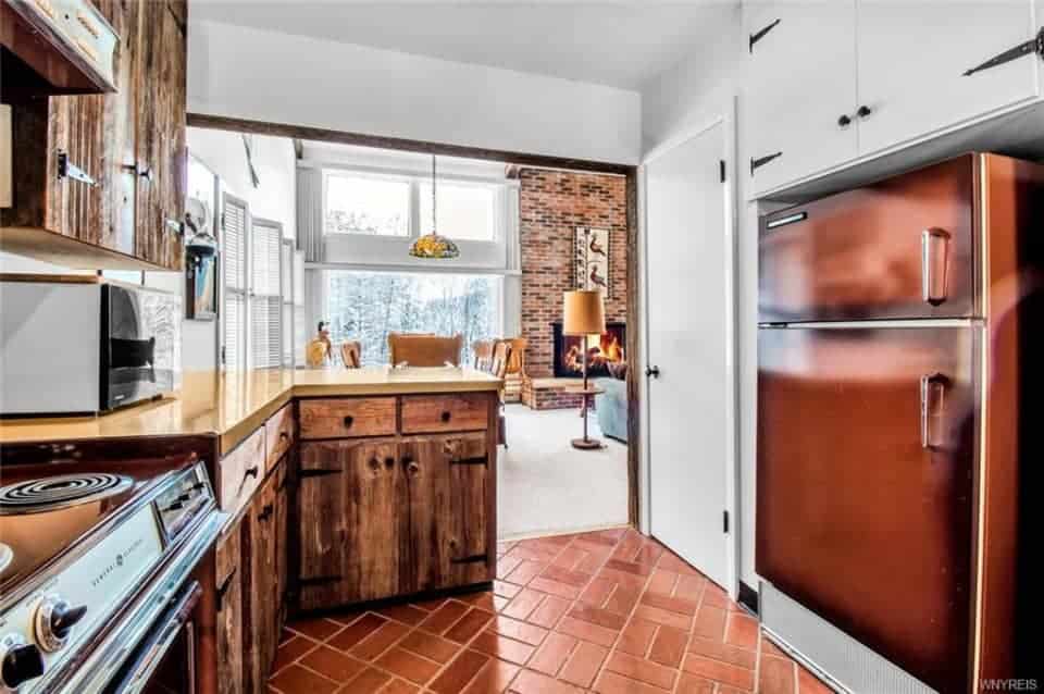 Take a Look at This Bright Red '70s Ski House in NY