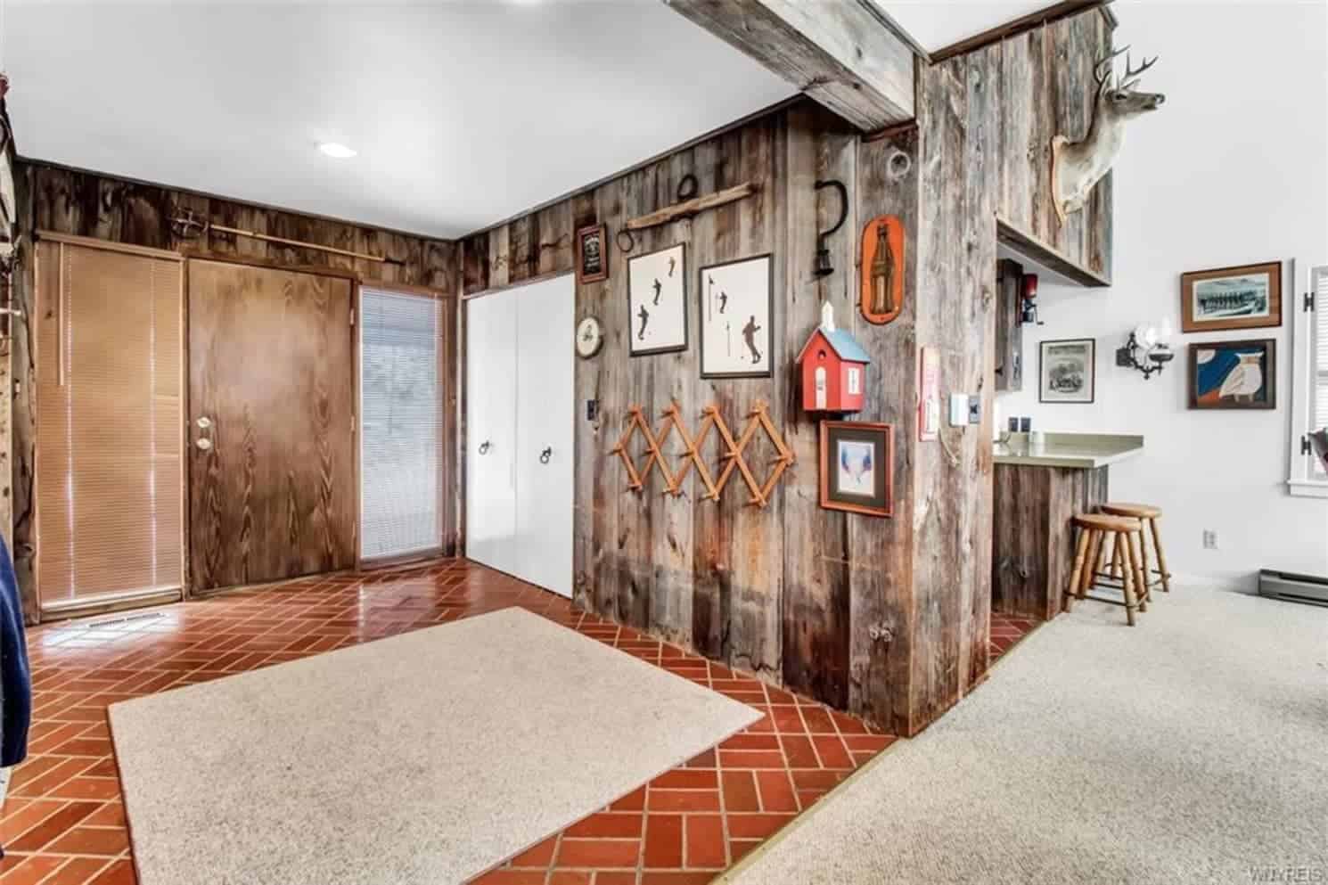 Take a Look at This Bright Red '70s Ski House in NY