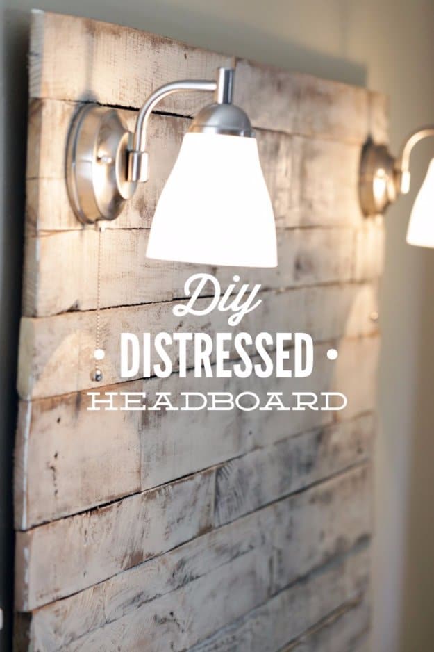 1. DIY Distressed Headboard 1. DIY Distressed Headboard