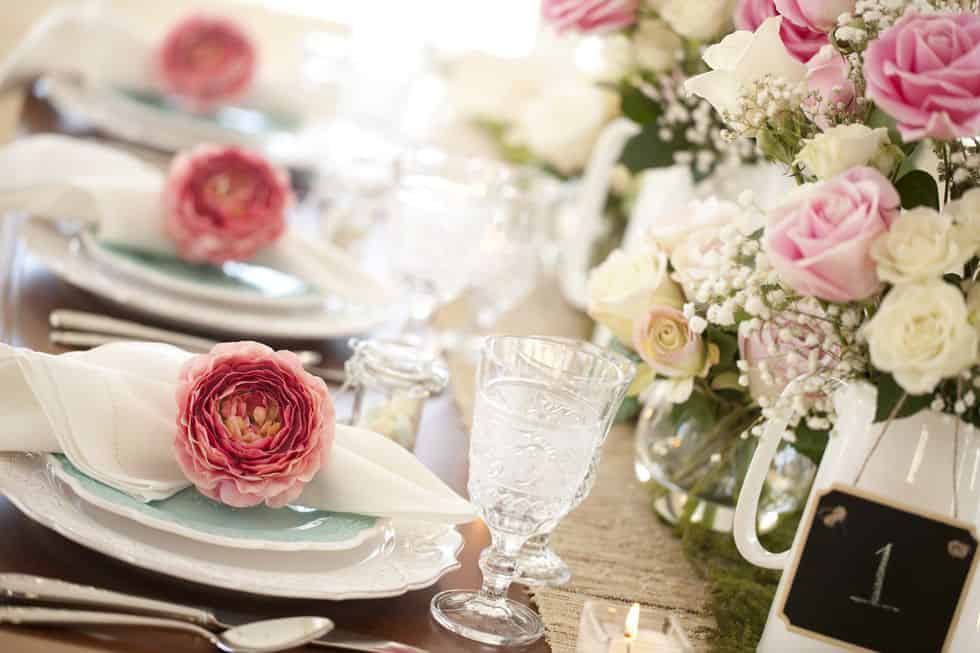 5. Floral Table Settings 5. Floral Table Settings