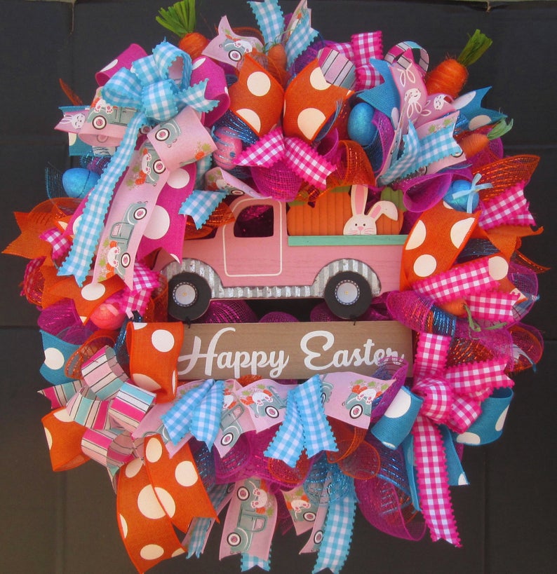 15 Colorful Easter Wreath Designs That Will Refresh Your Front Door