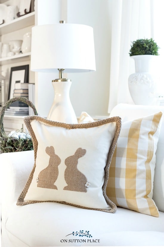 11. DIY Burlap Easter Bunny Pillow 11. DIY Burlap Easter Bunny Pillow