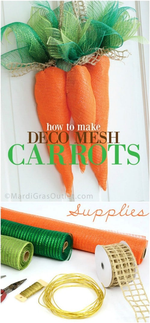 10. DIY Deco Mesh Carrots 10. DIY Deco Mesh Carrots