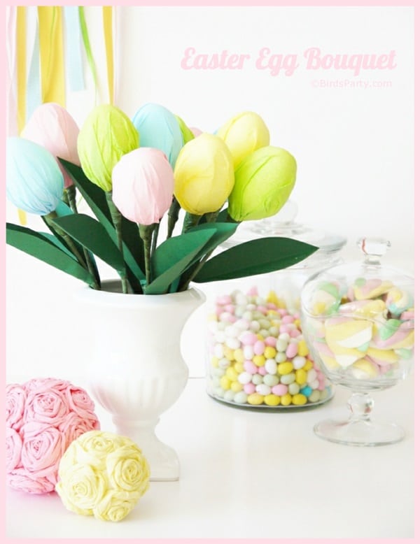 12. Colorful, Flowery Easter Egg Centerpiece 12. Colorful, Flowery Easter Egg Centerpiece