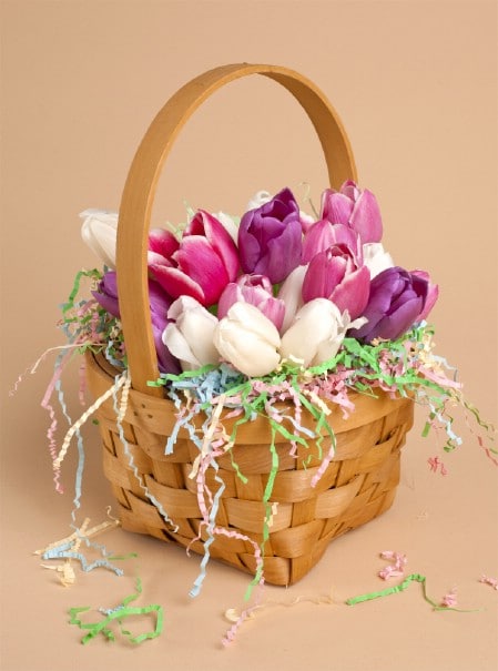 7. Tulip Basket Easter Centerpiece 7. Tulip Basket Easter Centerpiece