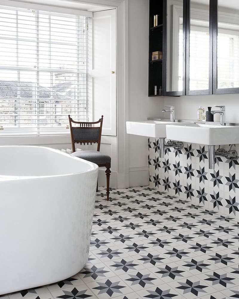 Bathroom Decor: Cement Tiles Bathroom Decor: Cement Tiles