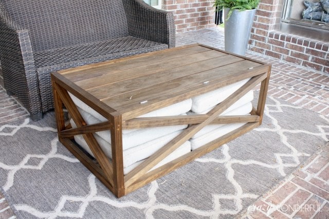 8. DIY Outdoor Storage Table 8. DIY Outdoor Storage Table