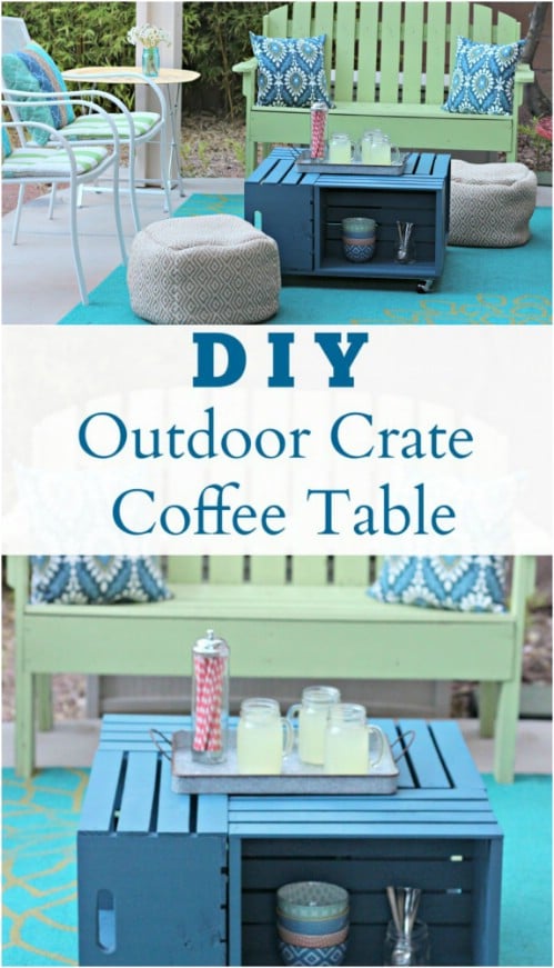 9. Repurposed Pallet Outdoor Storage Coffee Table 9. Repurposed Pallet Outdoor Storage Coffee Table