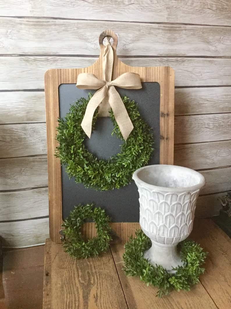 4. Farmhouse Boxwood Wreath 4. Farmhouse Boxwood Wreath