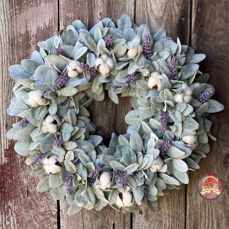 8. Lamb’s Ear, Lavender & Cotton Farm Wreath 8. Lamb’s Ear, Lavender & Cotton Farm Wreath