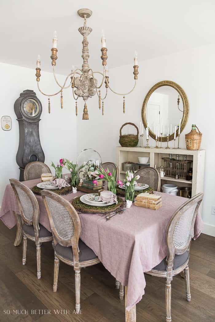 7. Bunnies, Books and Tulips Easter Table