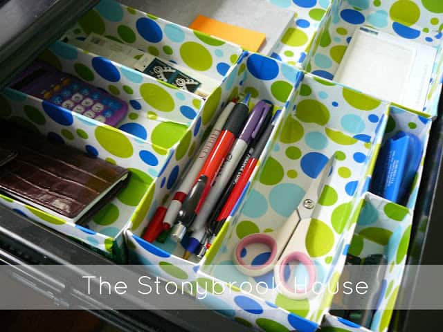 14. DIY Cereal Box Drawer Organizer 14. DIY Cereal Box Drawer Organizer