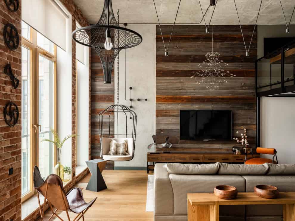 industrial style living room designs