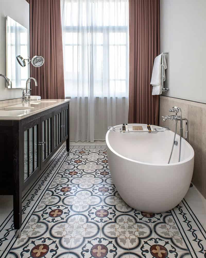 Bathroom Decor: Cement Tiles Bathroom Decor: Cement Tiles