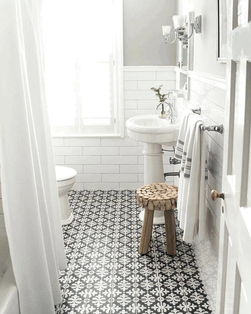 Bathroom Decor: Cement Tiles Bathroom Decor: Cement Tiles