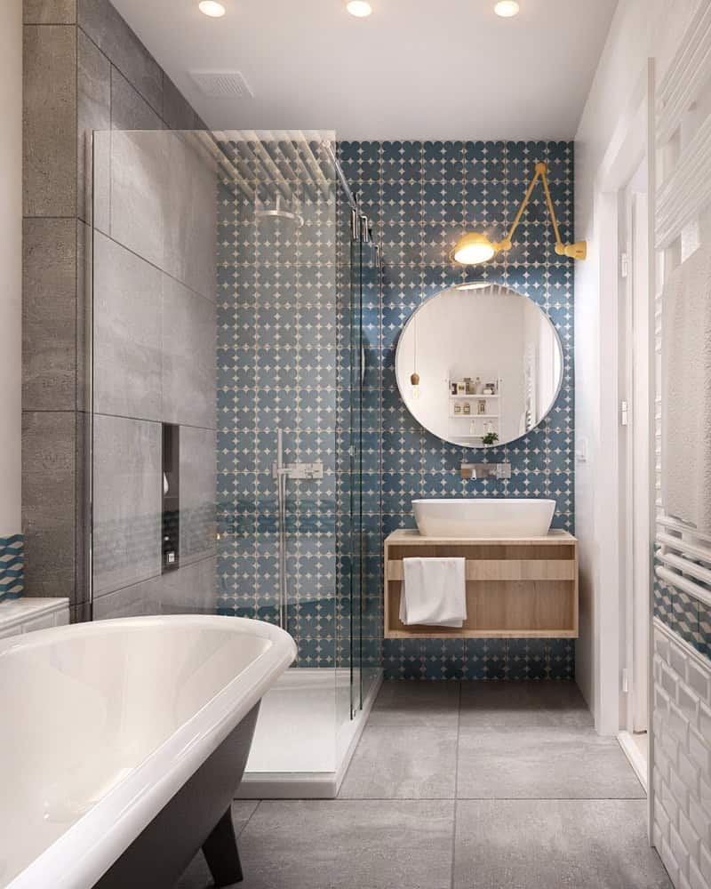 Bathroom Decor: Cement Tiles Bathroom Decor: Cement Tiles
