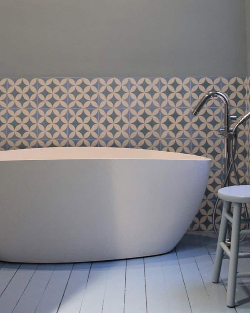 Bathroom Decor: Cement Tiles Bathroom Decor: Cement Tiles
