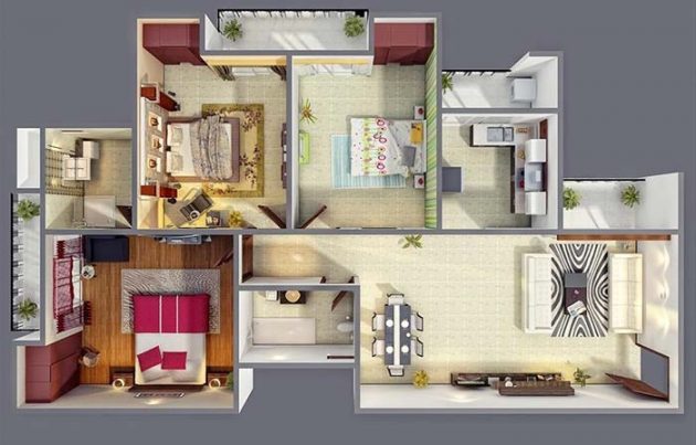 Incredible Modern Design Ideas of House Plans With 3 Bedrooms