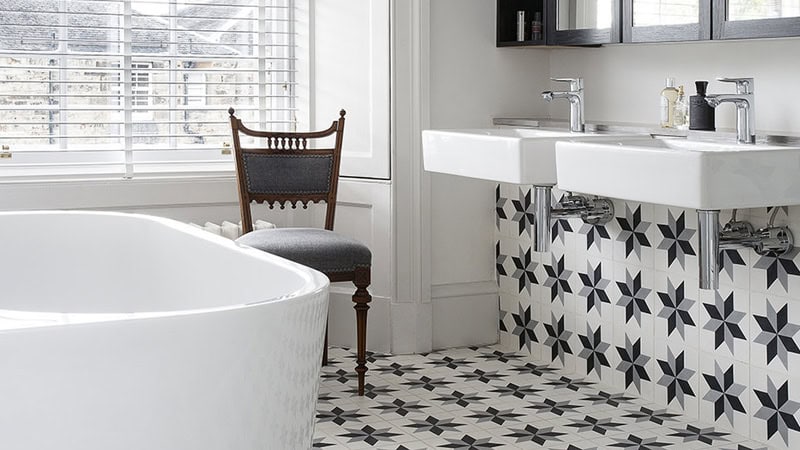 Bathroom Decor: Cement Tiles Bathroom Decor: Cement Tiles