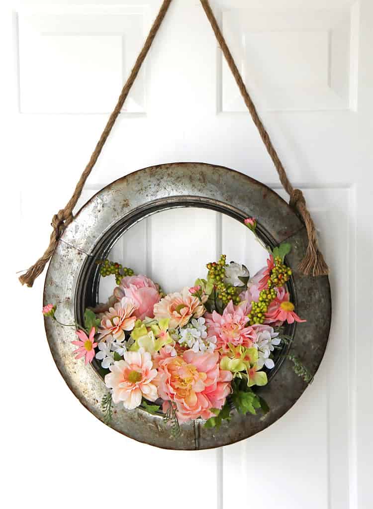 11. Farmhouse Style Tire Wreath Tutorial 11. Farmhouse Style Tire Wreath Tutorial