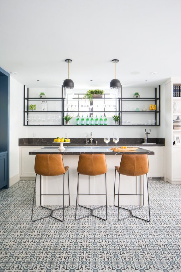 16 Stylish MidCentury Modern Home Bar Designs That Abound With Elegance