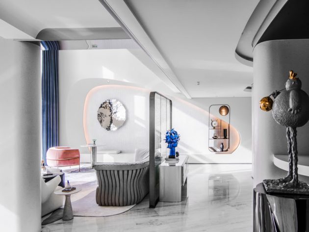 A Curvaceous Costal Apartment in Zhuhai, China