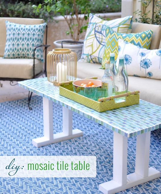15 Awesome Diy Patio Furniture Ideas, Tiled Table Top Ideas