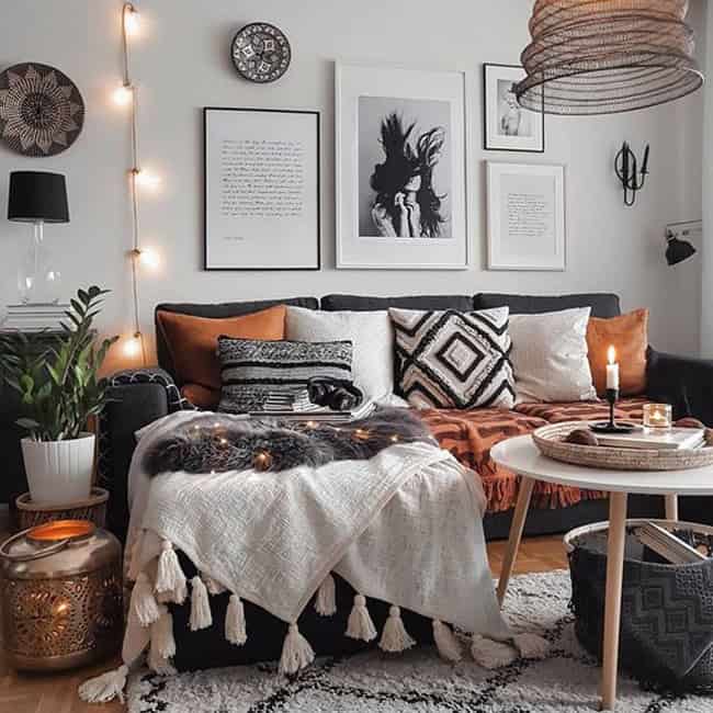 An Ethnic Decor in the Living Room An Ethnic Decor in the Living Room