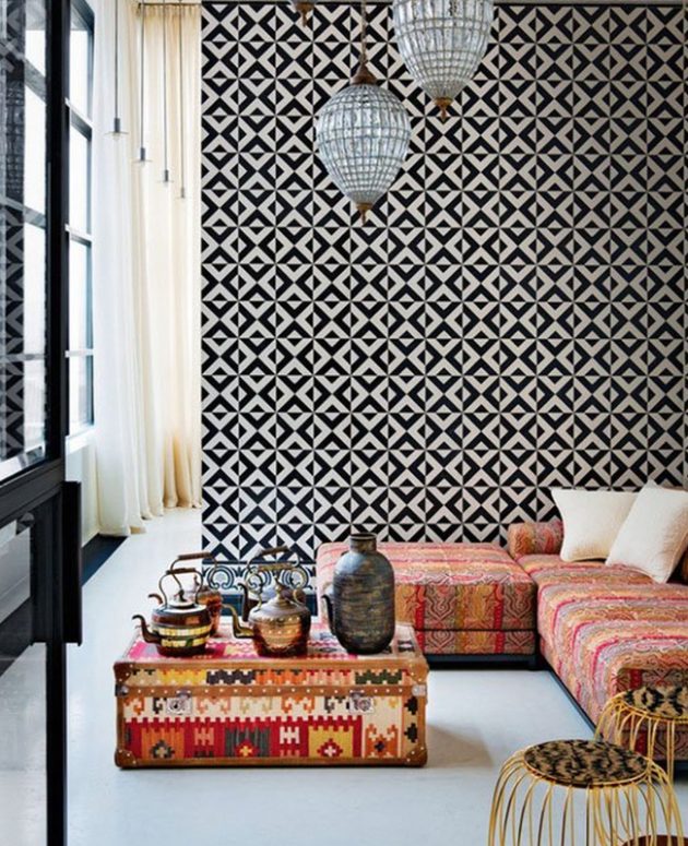 An Ethnic Decor in the Living Room