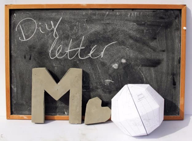 4. DIY Monogram Cement Letter 4. DIY Monogram Cement Letter