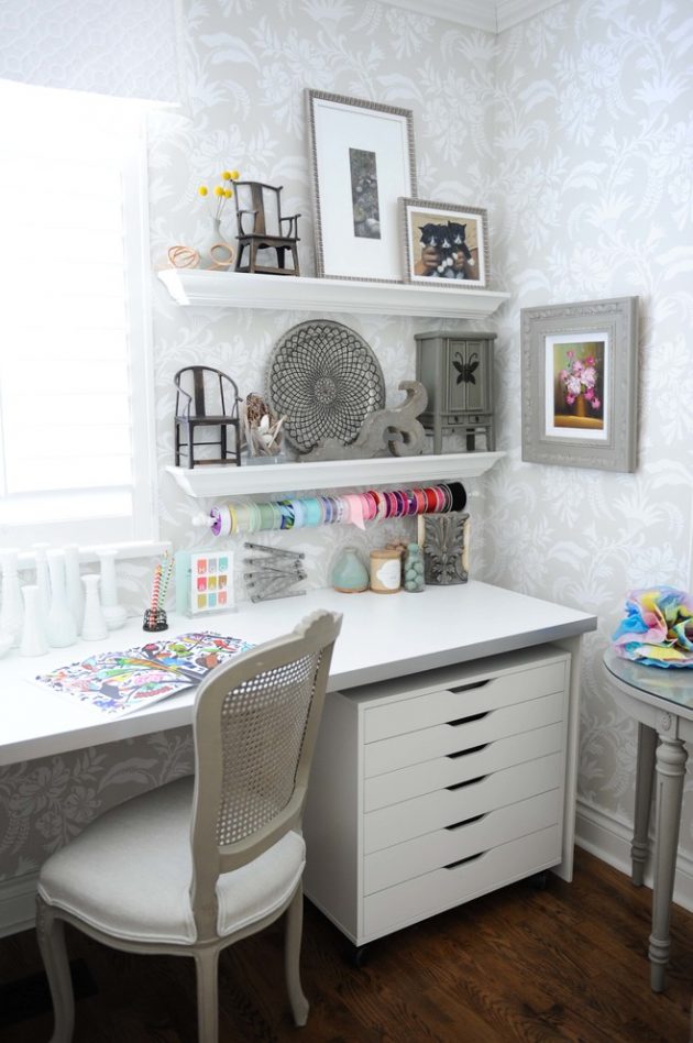 15 Wonderful Shabby-Chic Home Office Designs For Everyday Use