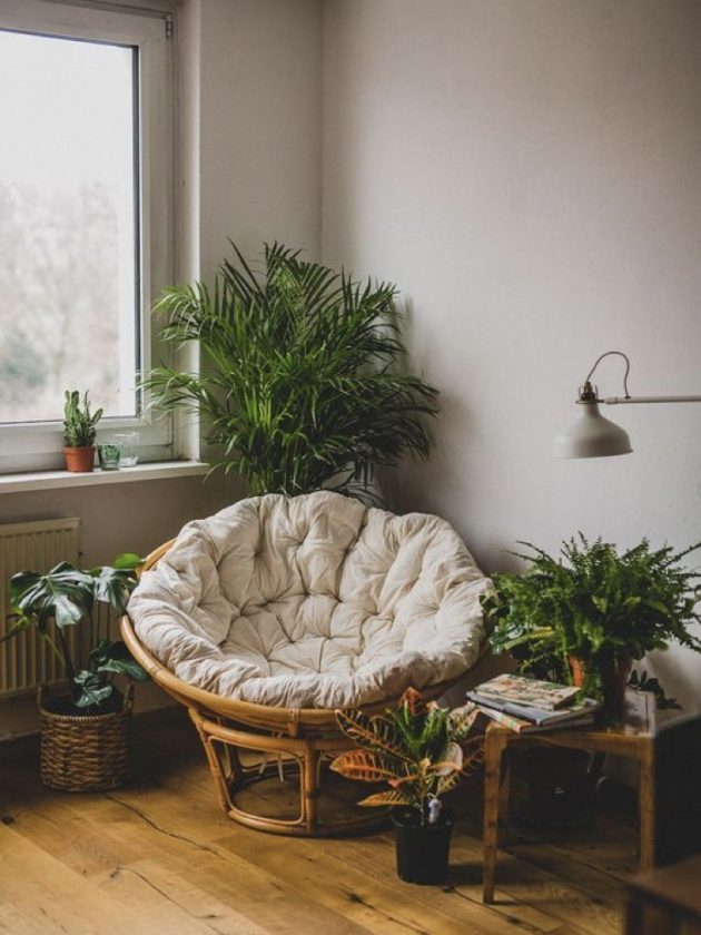 A Living Room in the Chic Nature Style
