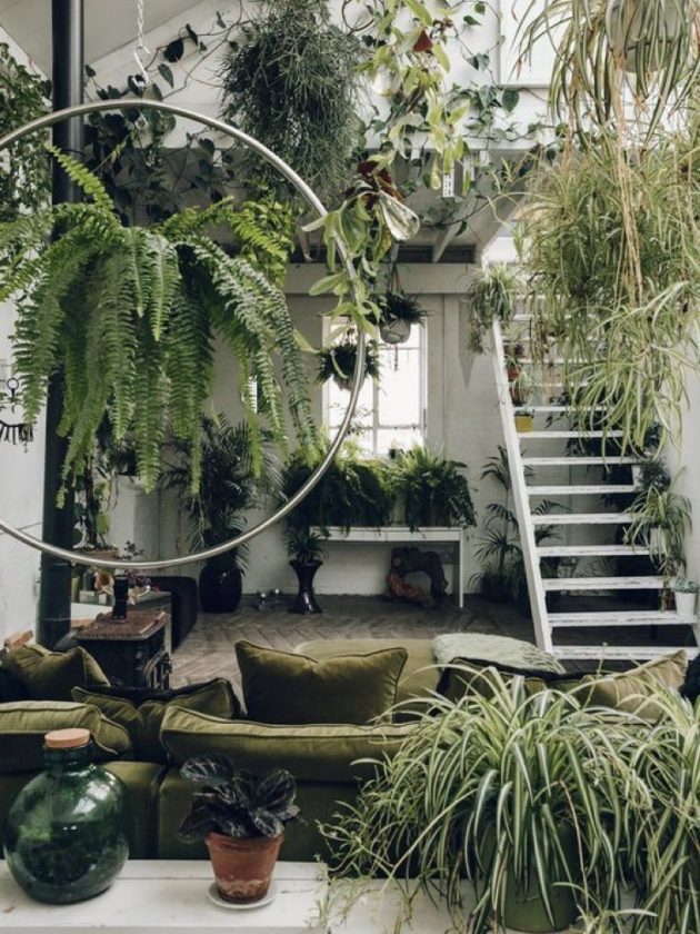 A Living Room in the Chic Nature Style