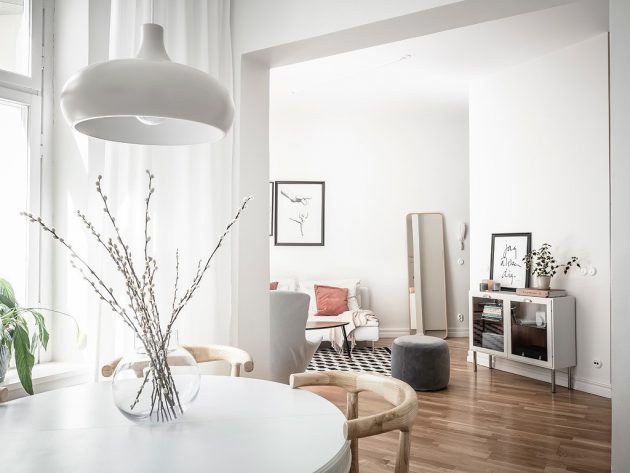 Small Nordic Apartment With an Open and Irregular Plan