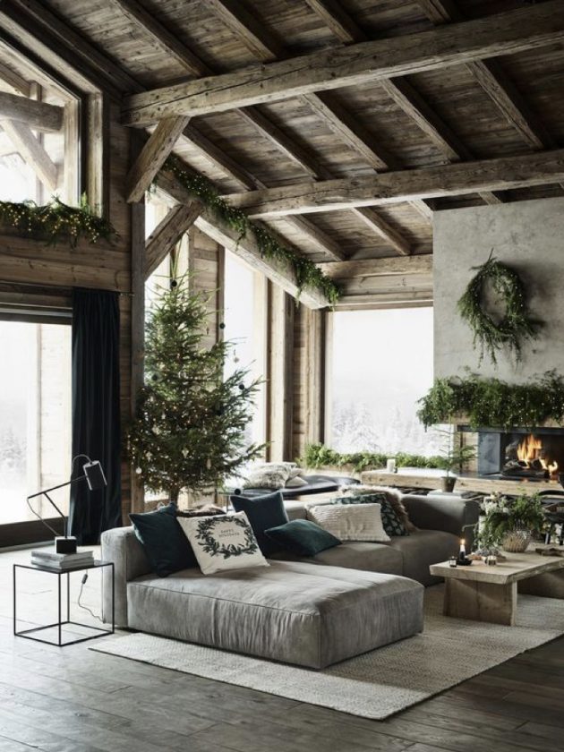 A Living Room in the Chic Nature Style