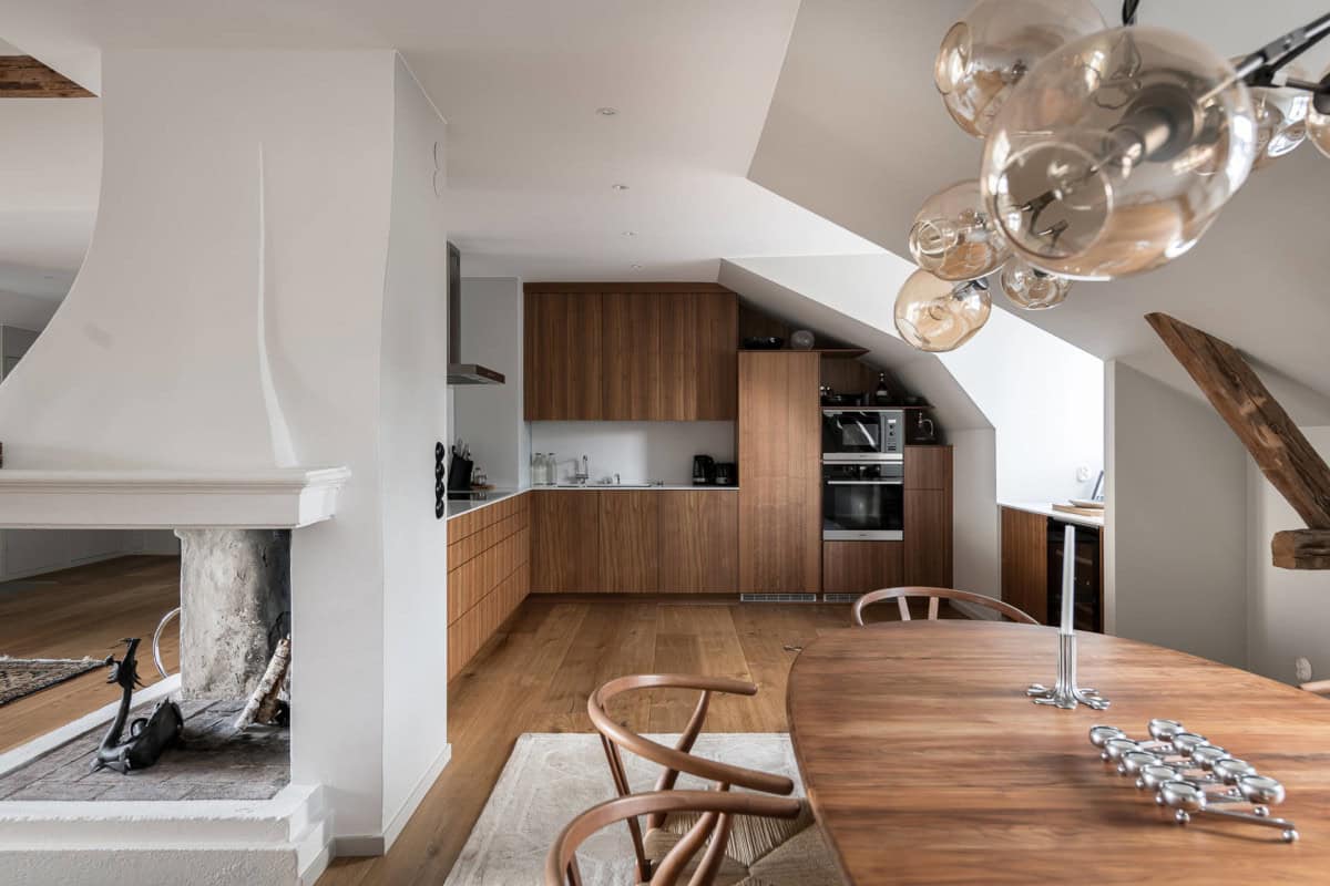 Lots of Woods & Lots of Design in a Spectacular Swedish Penthouse