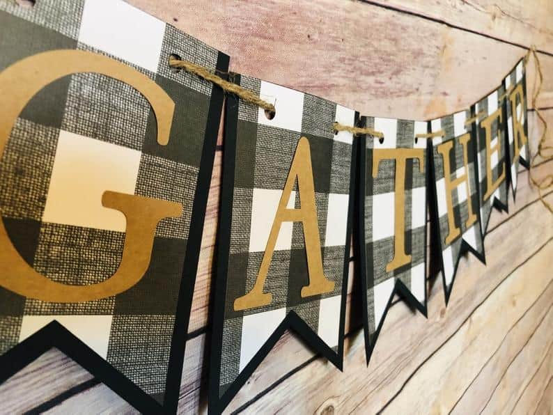 5. Buffalo Plaid Gather Banner 5. Buffalo Plaid Gather Banner
