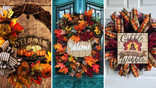 18 Beautiful Thanksgiving Wreath Designs That Will Bless Your Front Door