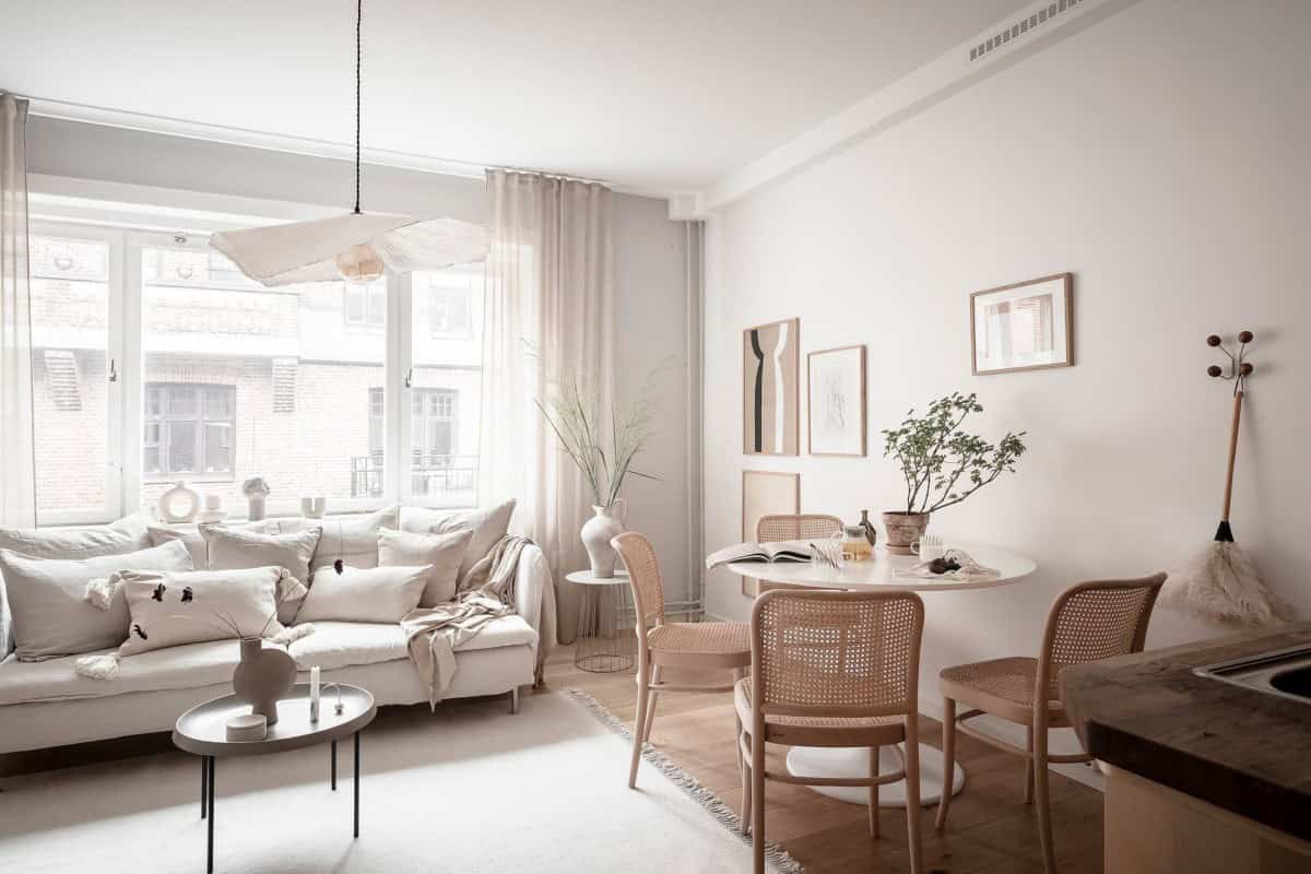 Inspiration for Small Studios in Natural Nordic Style Inspiration for Small Studios in Natural Nordic Style