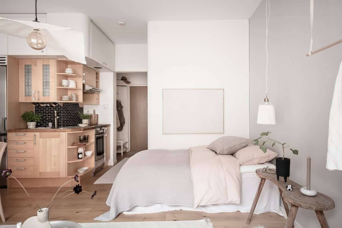 Inspiration for Small Studios in Natural Nordic Style Inspiration for Small Studios in Natural Nordic Style