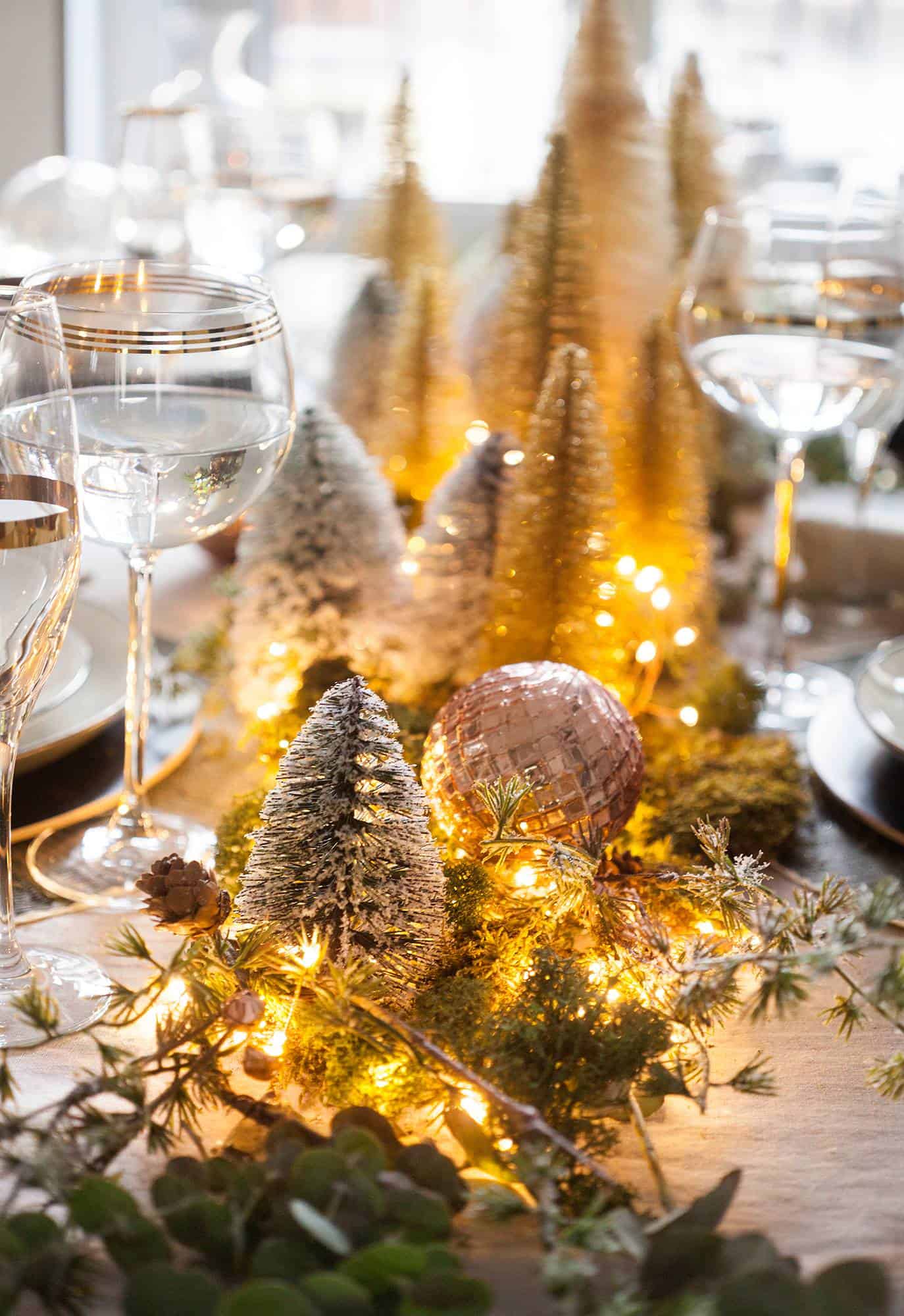 10. A MINI FOREST FOR CHRISTMAS CENTERPIECES
