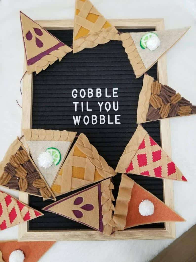 12. Thanksgiving pies bunting decoration for mantle 12. Thanksgiving pies bunting decoration for mantle